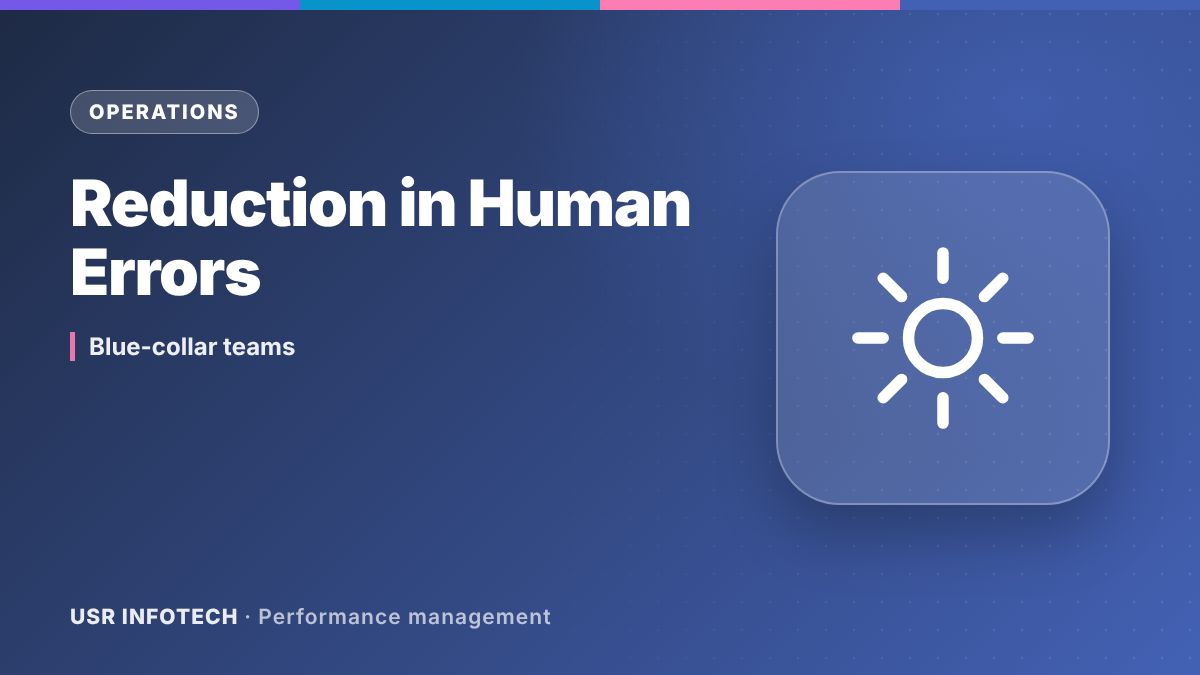 How Performance Management Helps in Reduction in Human Errors for Blue Collar Workforce