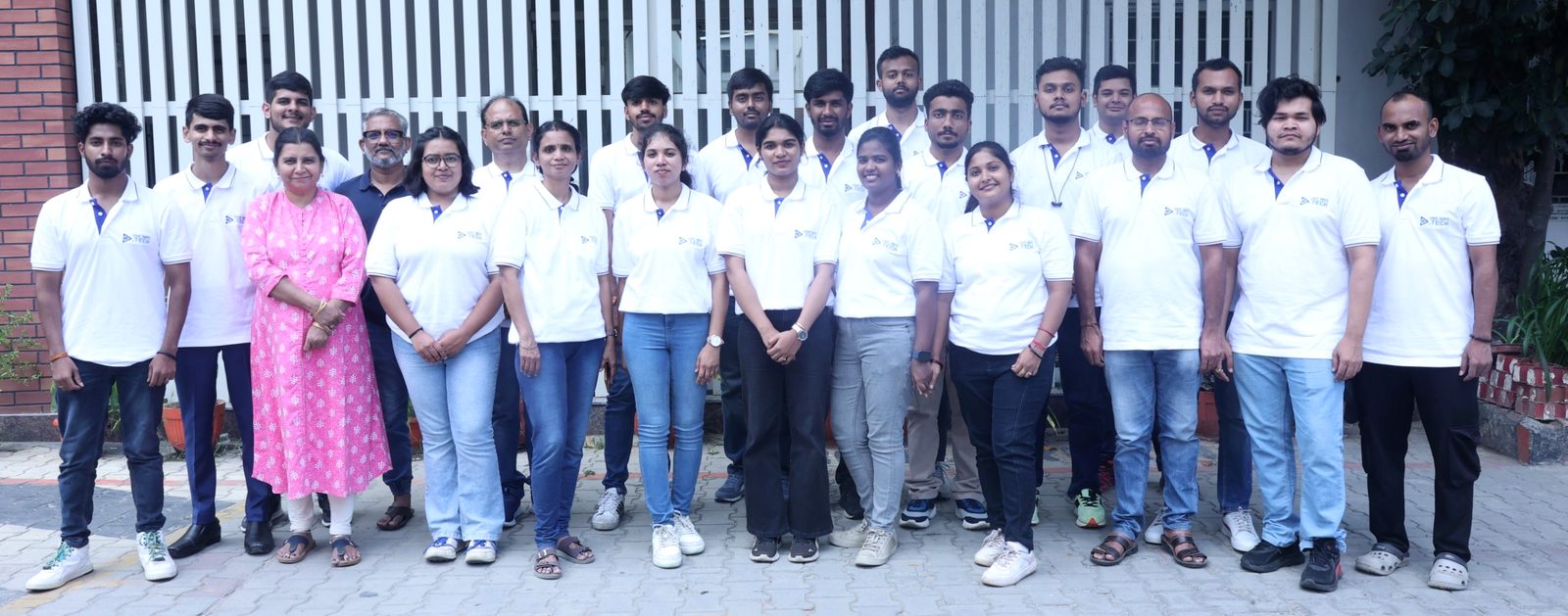 The USR INFOTECH team together outside the Bengaluru office